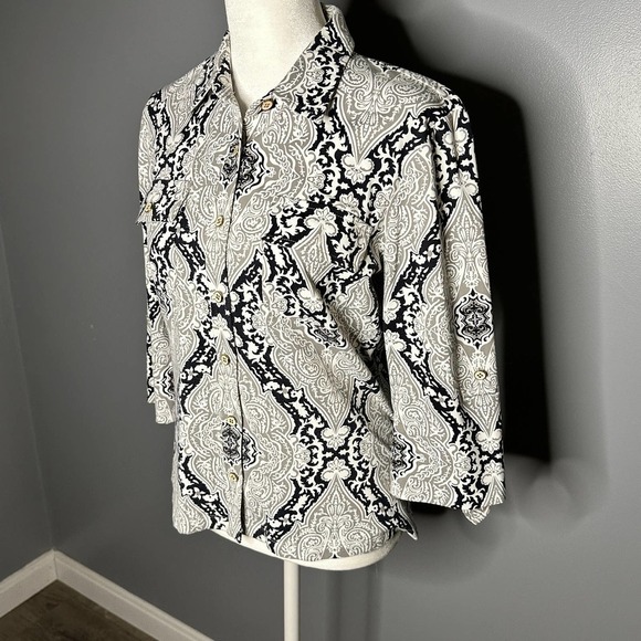 J McLaughlin Catalina Cloth Button Down Top Size XS - Picture 3 of 8